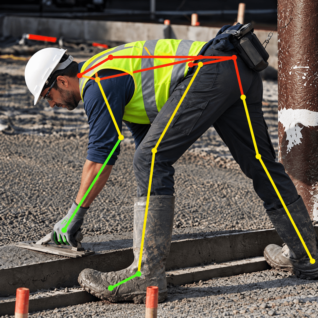 Análise postural em obra de construção civil